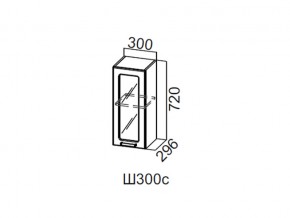 Ш300с/720 Шкаф навесной 300/720 (со стеклом) в Среднеуральске - sredneuralsk.magazin-mebel74.ru | фото