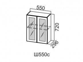 Ш550с/720 Шкаф навесной 550/720 (со стеклом) в Среднеуральске - sredneuralsk.magazin-mebel74.ru | фото