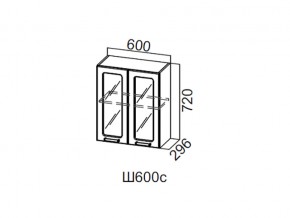 Ш600с/720 Шкаф навесной 600/720 (со стеклом) в Среднеуральске - sredneuralsk.magazin-mebel74.ru | фото