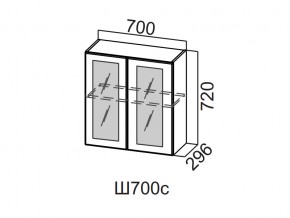 Ш700с/720 Шкаф навесной 700/720 (со стеклом) в Среднеуральске - sredneuralsk.magazin-mebel74.ru | фото