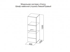 Шкаф навесной (глухой) Левый в Среднеуральске - sredneuralsk.magazin-mebel74.ru | фото